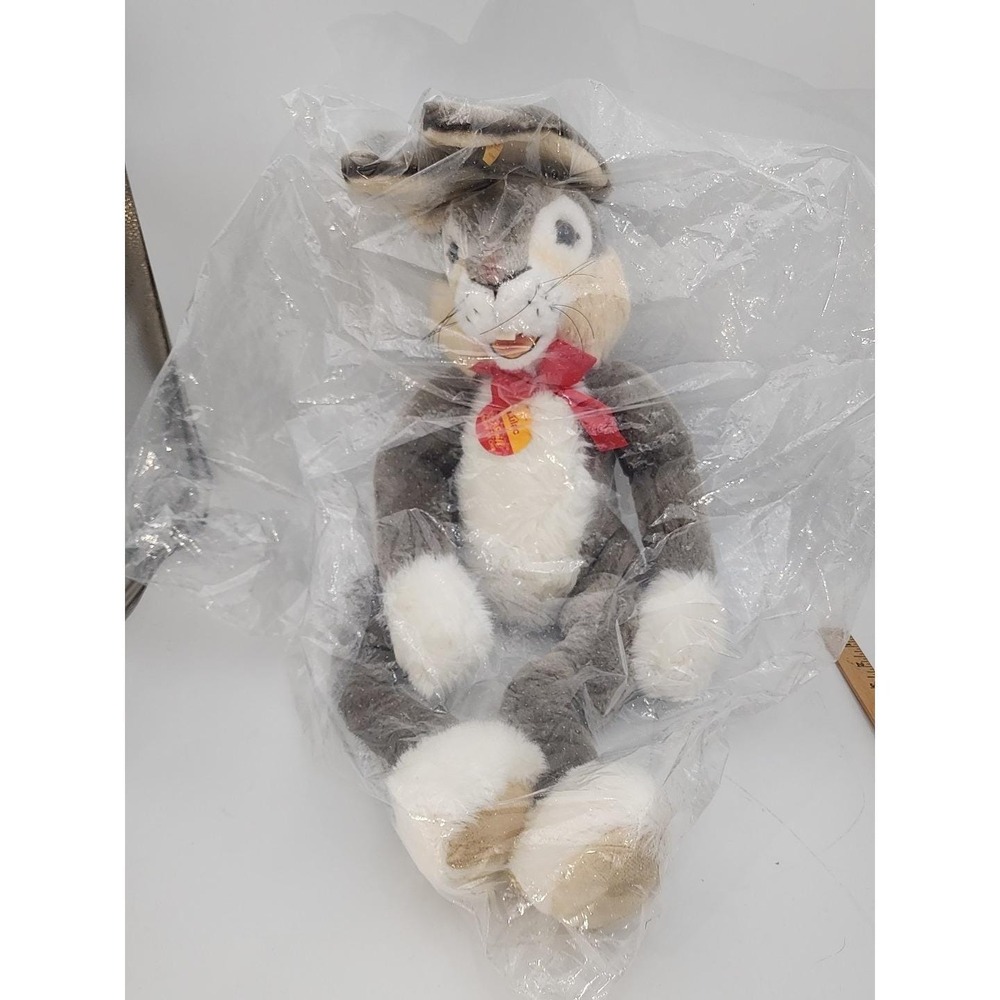 Vintage NEW large Steiff plush  Lulac Dangling Grey Rabbit 75cm 122606‎